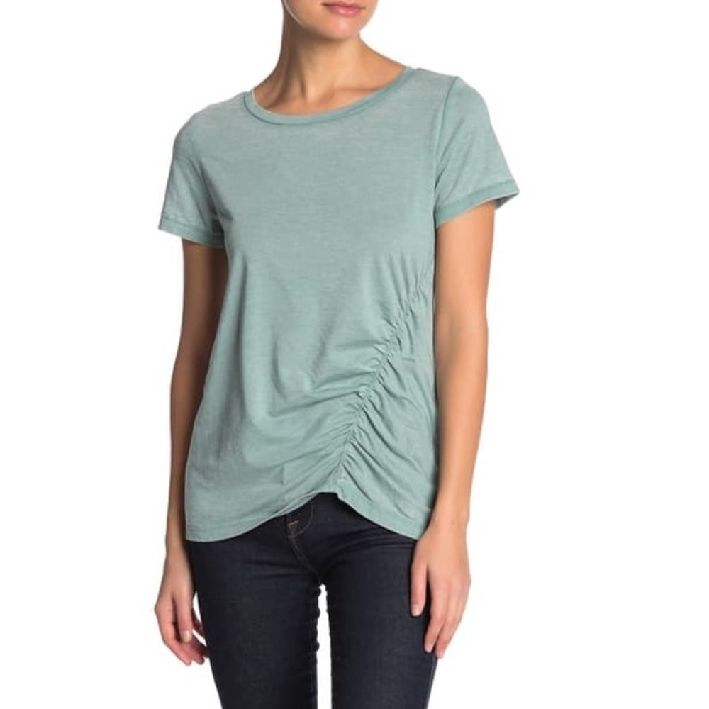 SUSINA Ruched Burnout T-Shirt XL